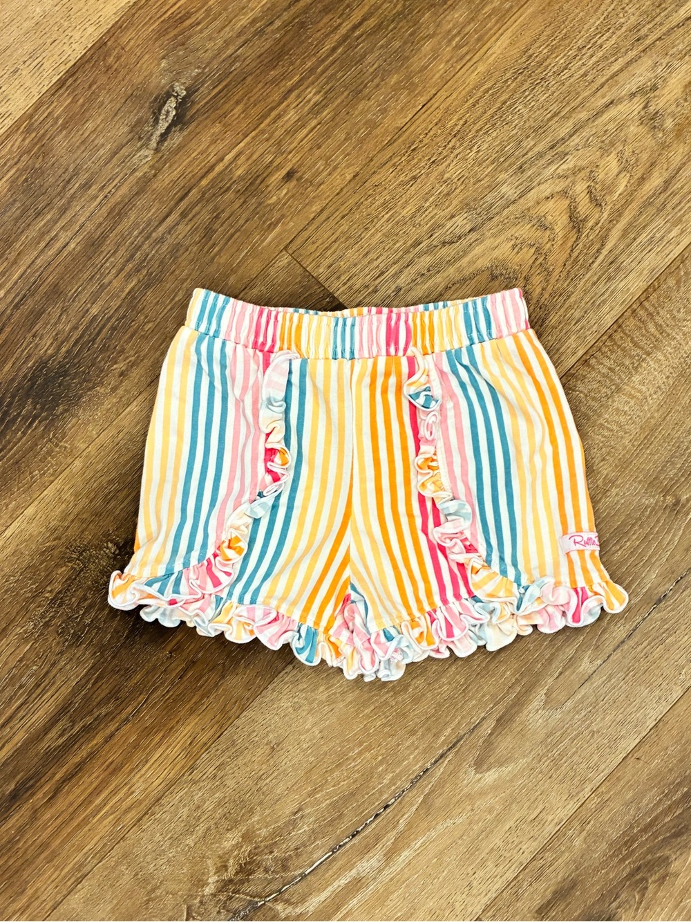 Ruffle Butts Colorful Striped Ruffle Shorts Play Cotton Summer Staple Capsule 3T